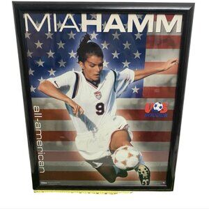 VTG 1998 US Soccer National Team Shade Global Mia Hamm Framed Poster 20x16